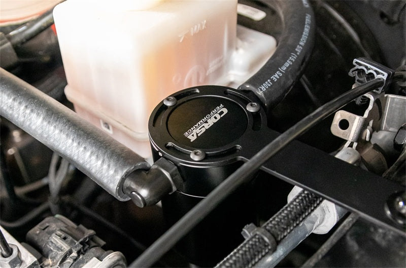 Corsa 2018-2025 Jeep Wrangler JL & JLU / Gladiator JT (3.6L) Oil Catch Can Corsa 2018-2025 Jeep Wrangler JL & JLU / Gladiator JT (3.6L) Oil Catch Can