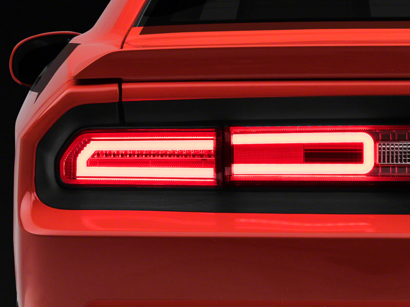 Raxiom 08-14 Dodge Challenger LED Tail Lights- Chrome Housing - Red/Clear Lens Raxiom 08-14 Dodge Challenger LED Tail Lights- Chrome Housing - Red/Clear Lens