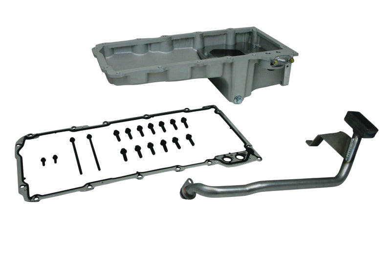 Moroso GM LS Swap (w/Rear Sump & Spin-On Oil Filter Adapter) Wet Sump 6qt 5.75in Aluminum Oil Pan Moroso GM LS Swap (w/Rear Sump & Spin-On Oil Filter Adapter) Wet Sump 6qt 5.75in Aluminum Oil Pan