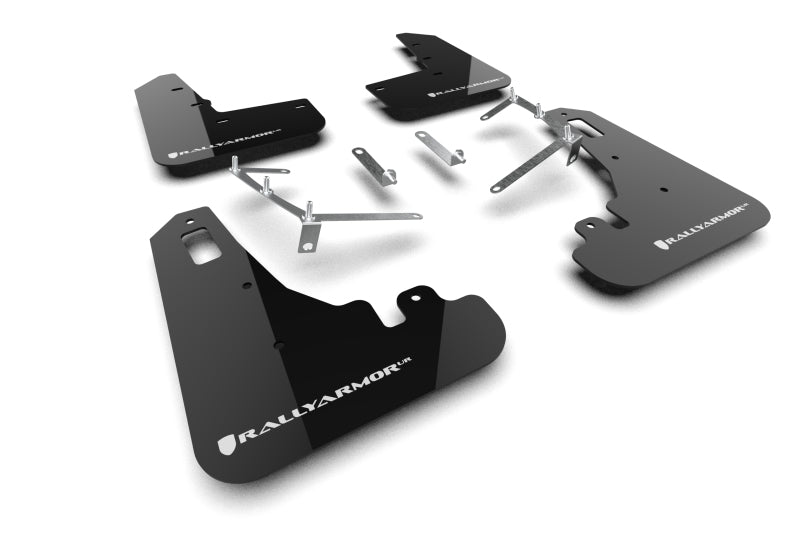 Rally Armor 22-25 Subaru BRZ / Toyota GR86 Black UR Mud Flap w/White Logo Rally Armor 22-25 Subaru BRZ / Toyota GR86 Black UR Mud Flap w/White Logo
