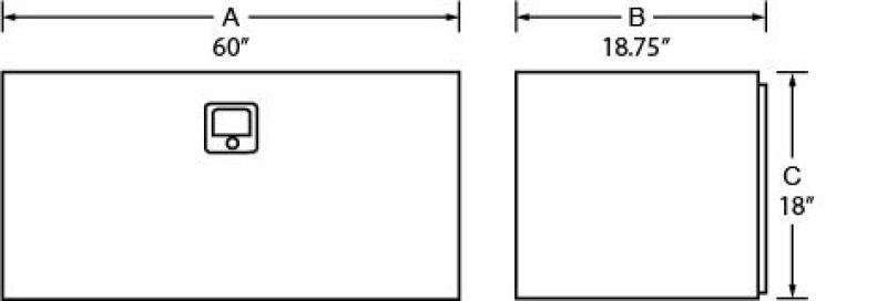 Tradesman Steel Underbody Truck Tool Box (60in.) - Black Tradesman Steel Underbody Truck Tool Box (60in.) - Black