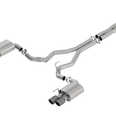 Borla 18-19 Ford Mustang GT 5.0L Coupe w/o Valves ATAK 3in Cat-Back Exhaust-Blk Carbon Fiber Tips