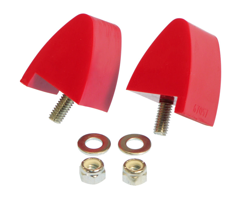 Prothane 64-73 Ford Mustang Front Bump Stops - Red Prothane 64-73 Ford Mustang Front Bump Stops - Red