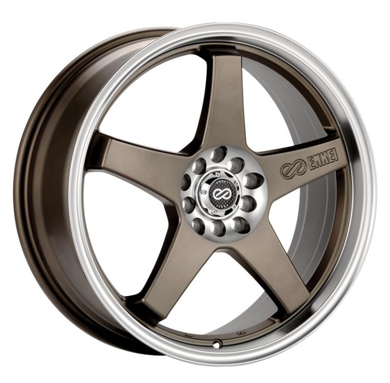 Enkei EV5 17x7 4x100/108 45mm Offset 72.6 Bolt Diameter Matte Bronze w/ Machined Lip Wheel Enkei EV5 17x7 4x100/108 45mm Offset 72.6 Bolt Diameter Matte Bronze w/ Machined Lip Wheel