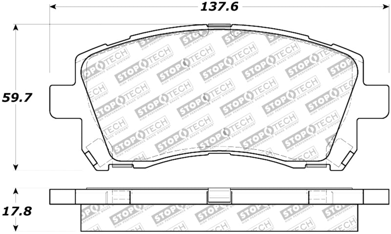 StopTech Street Touring 02-03 WRX Front Brake Pads StopTech Street Touring 02-03 WRX Front Brake Pads