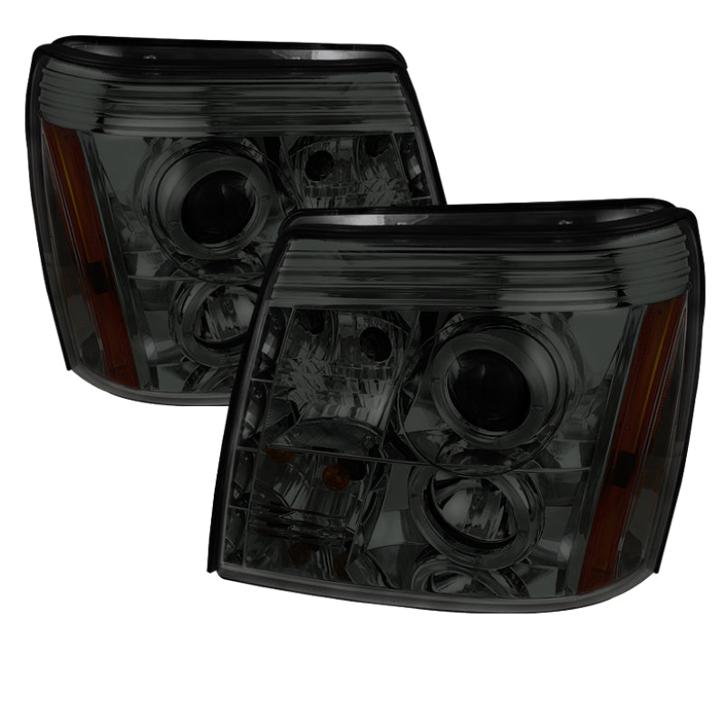Spyder Cadillac Escalade 02-06 Projector Halogen Model- LED Halo DRL Smke PRO-YD-CE02-DRL-SM Spyder Cadillac Escalade 02-06 Projector Halogen Model- LED Halo DRL Smke PRO-YD-CE02-DRL-SM