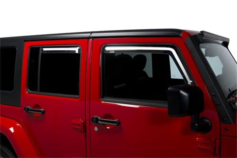 Putco 07-18 Jeep Wrangler JK - 4 Door Element Tinted Window Visors Putco 07-18 Jeep Wrangler JK - 4 Door Element Tinted Window Visors