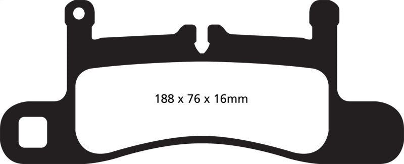 EBC 12-15 Porsche 911 (991) (Cast Iron Rotor only) 3.4 Carrera Yellowstuff Rear Brake Pads EBC 12-15 Porsche 911 (991) (Cast Iron Rotor only) 3.4 Carrera Yellowstuff Rear Brake Pads