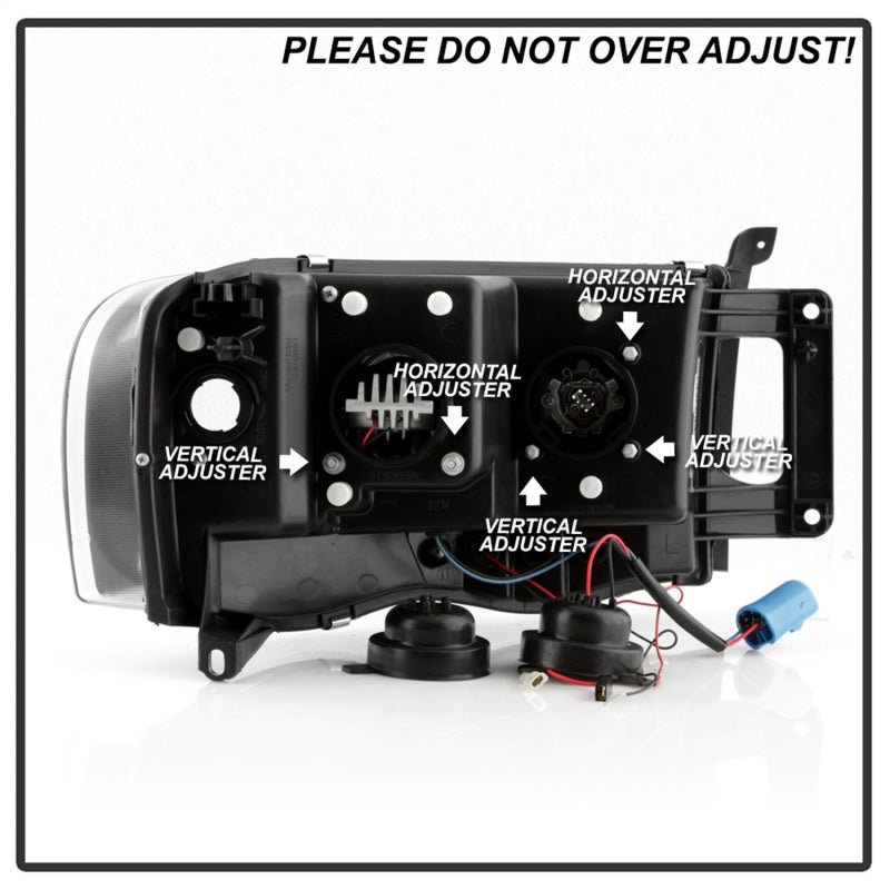 Spyder Dodge Ram 1500 02-05/Ram 2500/3500 03-05 High-Power LED Headlights - Black PRO-YD-DR02V2PL-BK Spyder Dodge Ram 1500 02-05/Ram 2500/3500 03-05 High-Power LED Headlights - Black PRO-YD-DR02V2PL-BK