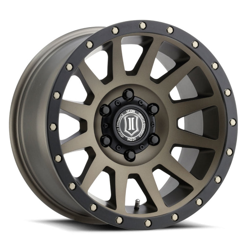 ICON Compression 17x8.5 6x5.5 25mm Offset 5.75in BS 95.1mm Bore Bronze Wheel ICON Compression 17x8.5 6x5.5 25mm Offset 5.75in BS 95.1mm Bore Bronze Wheel