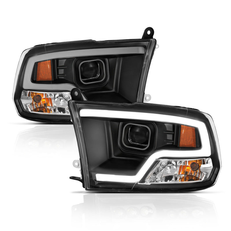 ANZO 09-18 Dodge Ram 1500 Plank Style Projector Headlights Black w/ Halo ANZO 09-18 Dodge Ram 1500 Plank Style Projector Headlights Black w/ Halo