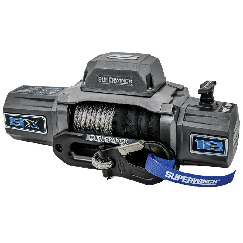 Superwinch 12000 LBS 12V DC 3/8in x 80ft Synthetic Rope SX 12000SR Winch - Graphite Superwinch 12000 LBS 12V DC 3/8in x 80ft Synthetic Rope SX 12000SR Winch - Graphite