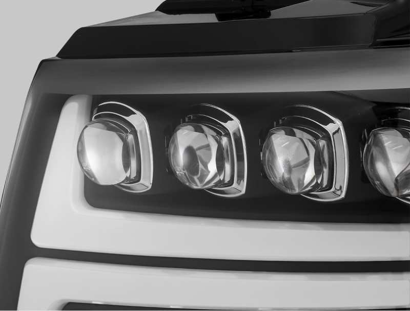AlphaRex 07-13 Chevy Avalanche NOVA LED Proj Headlights Plank Style Matte Black w/Activ Light/DRL AlphaRex 07-13 Chevy Avalanche NOVA LED Proj Headlights Plank Style Matte Black w/Activ Light/DRL