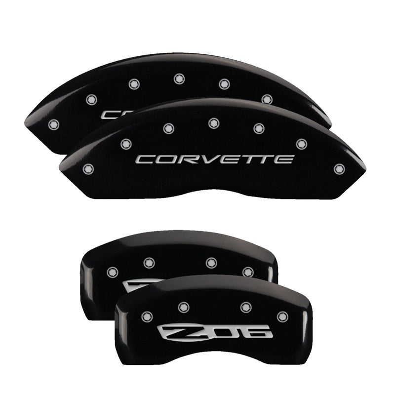 MGP 4 Caliper Covers Engraved Front C5/Corvette Engraved Rear C5/Z06 Black finish silver ch MGP 4 Caliper Covers Engraved Front C5/Corvette Engraved Rear C5/Z06 Black finish silver ch