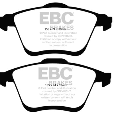 EBC 06-09 Mazda 6 2.3 Turbo (Mazdaspeed) Greenstuff Front Brake Pads