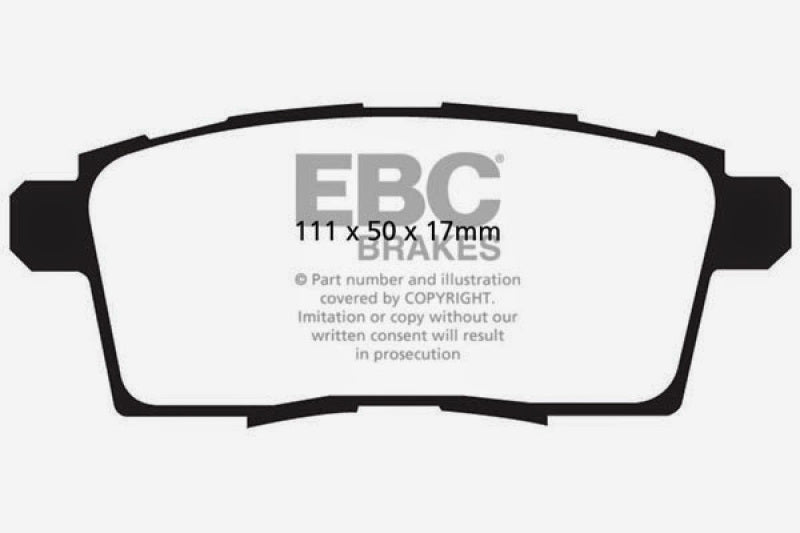 EBC 06-08 Ford Edge 3.5 2WD Yellowstuff Rear Brake Pads EBC 06-08 Ford Edge 3.5 2WD Yellowstuff Rear Brake Pads