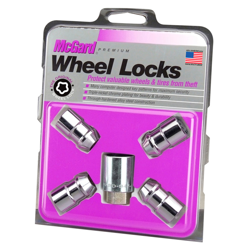 McGard Wheel Lock Nut Set - 4pk. (Cone Seat) 7/16-20 / 3/4 Hex / 1.46in. Length - Chrome McGard Wheel Lock Nut Set - 4pk. (Cone Seat) 7/16-20 / 3/4 Hex / 1.46in. Length - Chrome