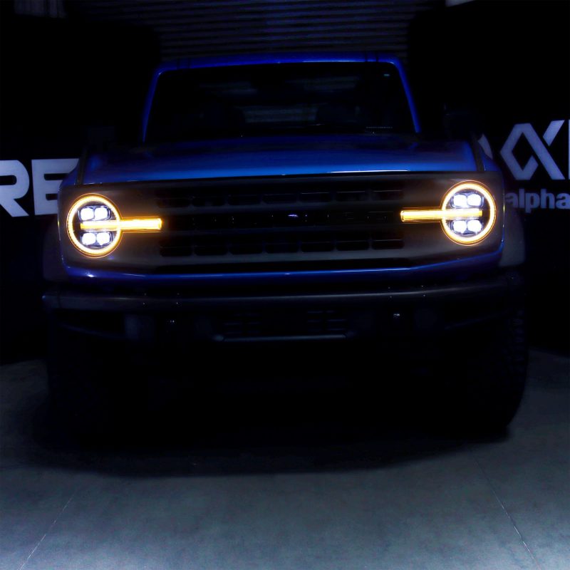 AlphaRex 21-23 Ford Bronco NOVA LED Projector Headlights Black AlphaRex 21-23 Ford Bronco NOVA LED Projector Headlights Black