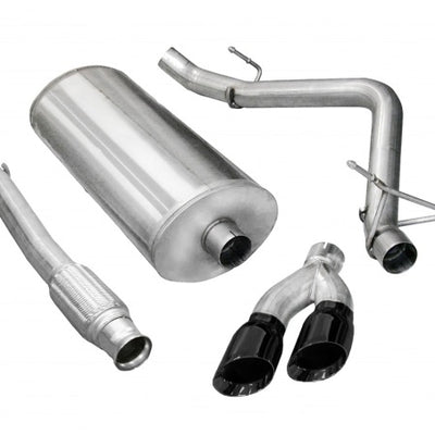 Corsa 2009-2013 GMC Sierra 4.8L V8 3in Cat-Back Single Side w Twin 4in Black Pro-Series Tips