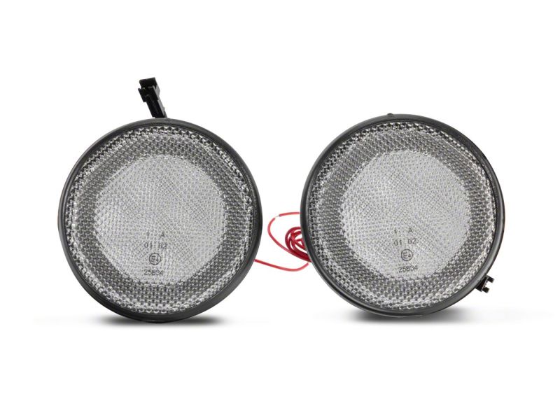 Raxiom 07-18 Jeep Wrangler JK Axial Series LED Turn Signals w/ Halo- Clear Raxiom 07-18 Jeep Wrangler JK Axial Series LED Turn Signals w/ Halo- Clear