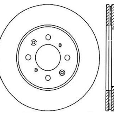 StopTech 90-01 Integra (EXC Type R) / 90-05 Honda Civic Cross Drilled Right Front Rotor