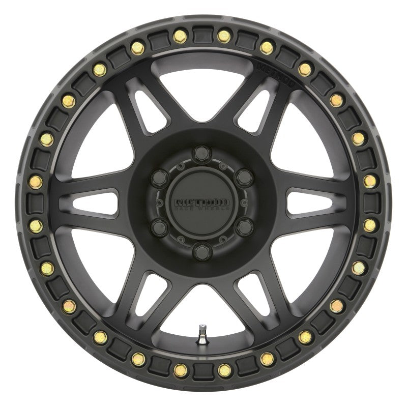 Method MR106 Beadlock 17x9 -44mm Offset 6x5.5 108mm CB Matte Black w/BH-H24125 Wheel Method MR106 Beadlock 17x9 -44mm Offset 6x5.5 108mm CB Matte Black w/BH-H24125 Wheel