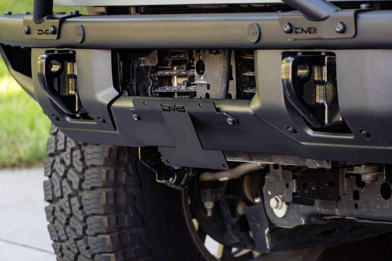 DV8 Offroad 21-22 Ford Bronco Factory Front Bumper Licence Relocation Bracket - Front DV8 Offroad 21-22 Ford Bronco Factory Front Bumper Licence Relocation Bracket - Front
