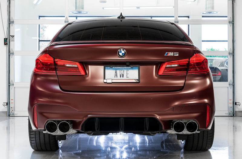 AWE Tuning 18-19 BMW M5 (F90) 4.4T AWD SwitchPath Axle-back Exhaust - Chrome Silver Tips AWE Tuning 18-19 BMW M5 (F90) 4.4T AWD SwitchPath Axle-back Exhaust - Chrome Silver Tips