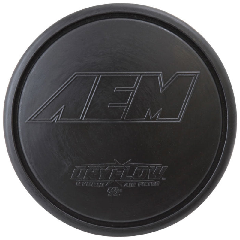 AEM Dryflow Air Filter - Round Tapered - 2.75in Flange ID x 5.5in Base OD x 4.75in Top OD x 7.5in H AEM Dryflow Air Filter - Round Tapered - 2.75in Flange ID x 5.5in Base OD x 4.75in Top OD x 7.5in H
