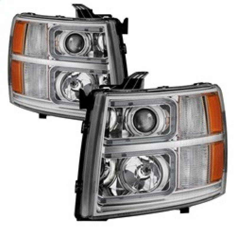Xtune Chevy Silverado 1500/2500/3500 07-13 Halo Projector Headlights Chrome PRO-JH-CS07-LED-C Xtune Chevy Silverado 1500/2500/3500 07-13 Halo Projector Headlights Chrome PRO-JH-CS07-LED-C