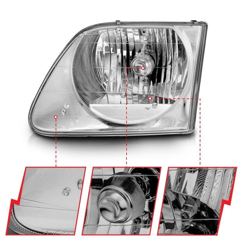 ANZO 1997-2003 Ford F-150 Crystal Headlights Chrome ANZO 1997-2003 Ford F-150 Crystal Headlights Chrome