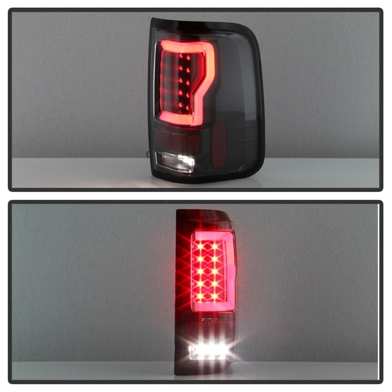 Spyder 04-08 Ford F-150 Projector Tail Lights - Light Bar DRL LED - Black ALT-YD-FF15004V2-LBLED-BK Spyder 04-08 Ford F-150 Projector Tail Lights - Light Bar DRL LED - Black ALT-YD-FF15004V2-LBLED-BK