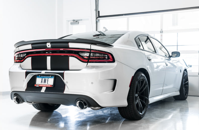 AWE Tuning 2015+ Dodge Charger 6.4L/6.2L Supercharged Track Edition Exhaust - Chrome Silver Tips AWE Tuning 2015+ Dodge Charger 6.4L/6.2L Supercharged Track Edition Exhaust - Chrome Silver Tips
