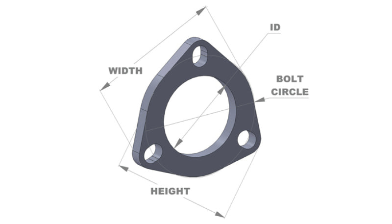 Vibrant 3-Bolt T304 SS Exhaust Flanges (3in I.D.) - 5 Flange Bulk Pack Vibrant 3-Bolt T304 SS Exhaust Flanges (3in I.D.) - 5 Flange Bulk Pack