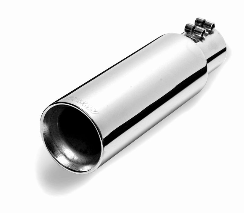 Gibson Round Dual Wall Angle-Cut Tip - 3in OD/2.5in Inlet/12in Length - Stainless Gibson Round Dual Wall Angle-Cut Tip - 3in OD/2.5in Inlet/12in Length - Stainless