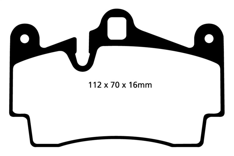 EBC 11-15 Audi Q7 3.0 Supercharged Yellowstuff Rear Brake Pads EBC 11-15 Audi Q7 3.0 Supercharged Yellowstuff Rear Brake Pads