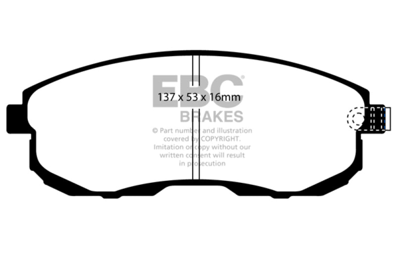 EBC 02-03 Infiniti G20 2.0 Redstuff Front Brake Pads EBC 02-03 Infiniti G20 2.0 Redstuff Front Brake Pads
