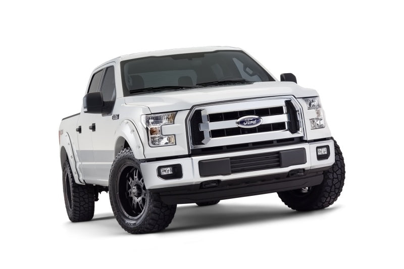 Bushwacker 16-17 Ford F-150 Styleside Pocket Style Flares 4pc 78.9/67.1/97.6in Bed - Oxford White Bushwacker 16-17 Ford F-150 Styleside Pocket Style Flares 4pc 78.9/67.1/97.6in Bed - Oxford White