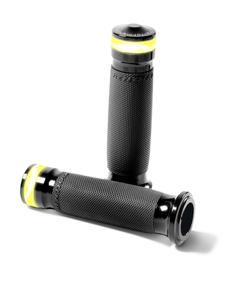 Performance Machine Contour Led Handle Grip Set - Black Ano Performance Machine Contour Led Handle Grip Set - Black Ano