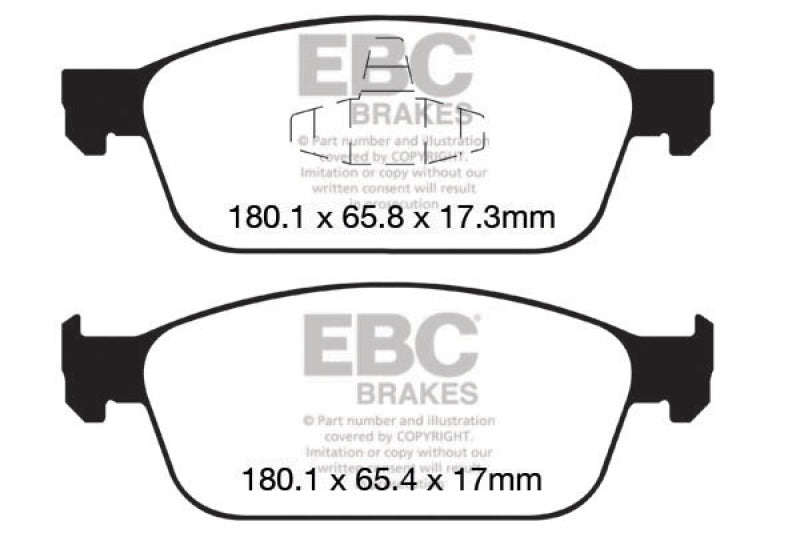 EBC 12+ Ford Focus 2.0 Turbo ST Ultimax2 Front Brake Pads EBC 12+ Ford Focus 2.0 Turbo ST Ultimax2 Front Brake Pads
