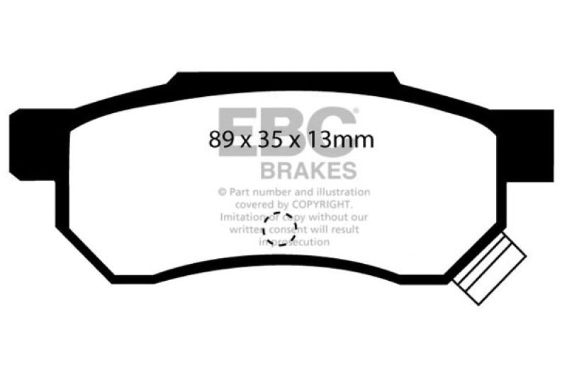 EBC 92-94 Acura Integra 1.7 Vtec Redstuff Rear Brake Pads EBC 92-94 Acura Integra 1.7 Vtec Redstuff Rear Brake Pads