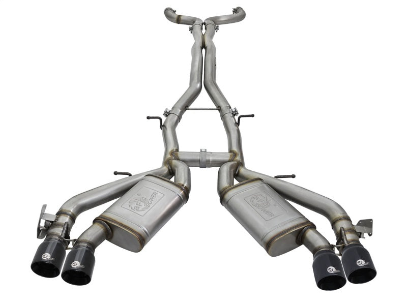 aFe MACHForce XP 3in 304 SS Cat-Back Dual Exhaust w/ Black Tips 16-17 Chevy Camaro SS V8-6.2L aFe MACHForce XP 3in 304 SS Cat-Back Dual Exhaust w/ Black Tips 16-17 Chevy Camaro SS V8-6.2L