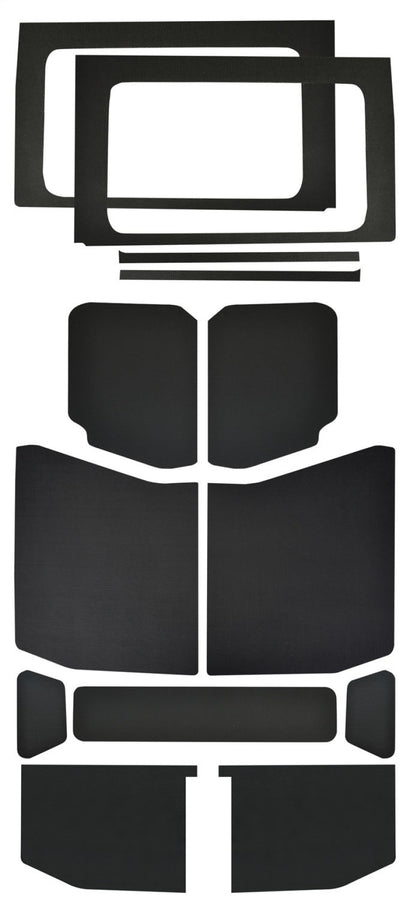 DEI 18-23 Jeep Wrangler JL 4-Door Boom Mat Complete Headliner Kit - 13 Piece - Black Leather Look DEI 18-23 Jeep Wrangler JL 4-Door Boom Mat Complete Headliner Kit - 13 Piece - Black Leather Look