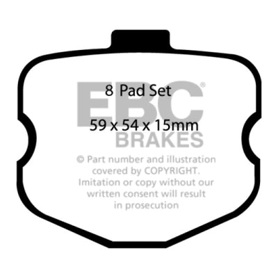 EBC 10-13 Chevrolet Corvette (C6) 6.2 Grand Sport Yellowstuff Rear Brake Pads