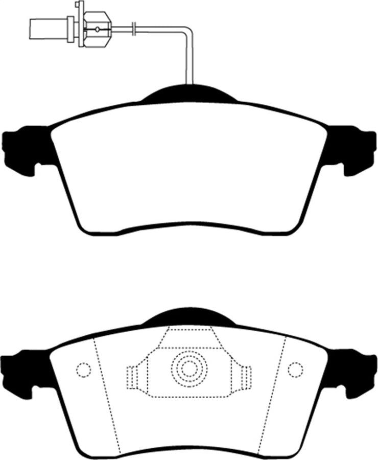 EBC 00 Volkswagen Eurovan 2.8 (ATE) with Wear Leads Greenstuff Front Brake Pads EBC 00 Volkswagen Eurovan 2.8 (ATE) with Wear Leads Greenstuff Front Brake Pads