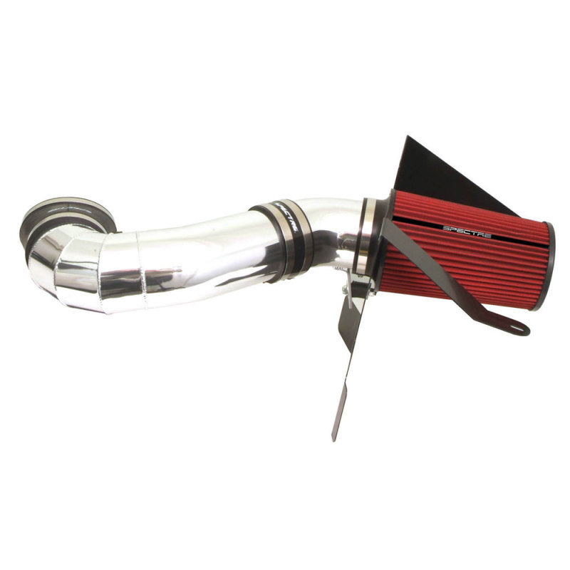Spectre 05-09 Ford Mustang GT V8-4.6L F/I Air Intake Kit - Polished w/Red Filter Spectre 05-09 Ford Mustang GT V8-4.6L F/I Air Intake Kit - Polished w/Red Filter
