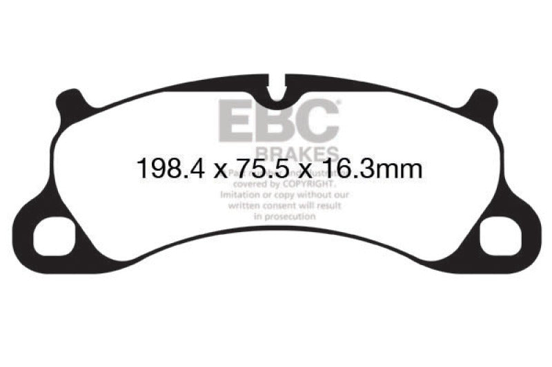 EBC 12-15 Porsche 911 (991) (Cast Iron Rotor only) 3.8 Carrera S Redstuff Front Brake Pads EBC 12-15 Porsche 911 (991) (Cast Iron Rotor only) 3.8 Carrera S Redstuff Front Brake Pads