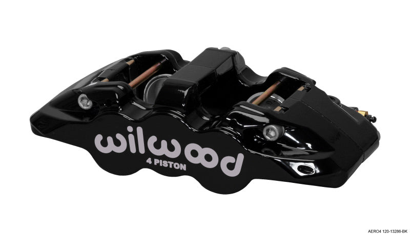 Wilwood Caliper-Aero4-L/H - Black 1.88/1.62in Pistons 1.25in Disc Wilwood Caliper-Aero4-L/H - Black 1.88/1.62in Pistons 1.25in Disc