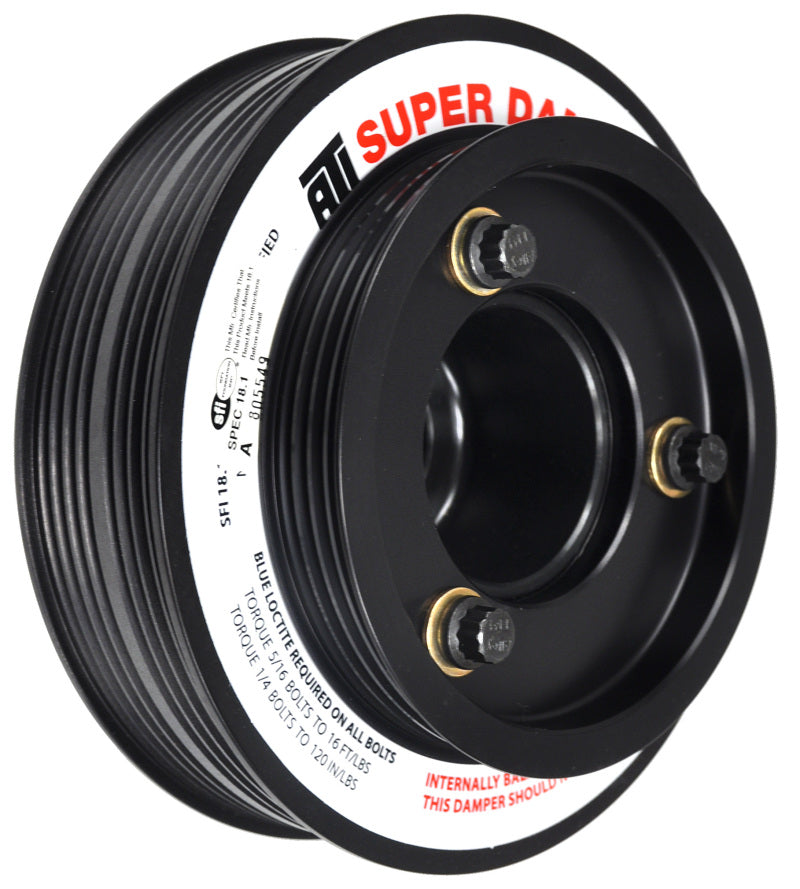 ATI Damper - 5.67in - Alum - (3) 4 Grv - Honda B - OEM Style - Bolt On Ps - 1Pc ATI Damper - 5.67in - Alum - (3) 4 Grv - Honda B - OEM Style - Bolt On Ps - 1Pc