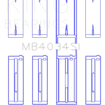 King Engine Bearings Ford 232 (Size 0.25) Main Bearing Set